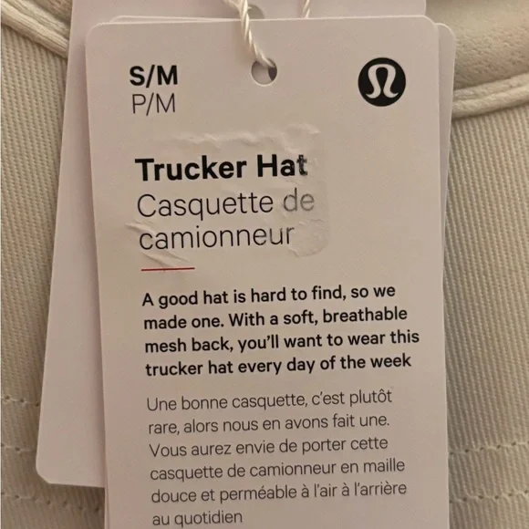 Lululemon Trucker Hat Bone - LU9D75S - New With Tags - L/XL Sizes - Picture 3 of 5